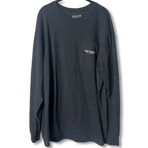 Carhartt K231 Relaxed Fit Heavyweight Long Sleeve Graphic Tee Carbon Gray XL
